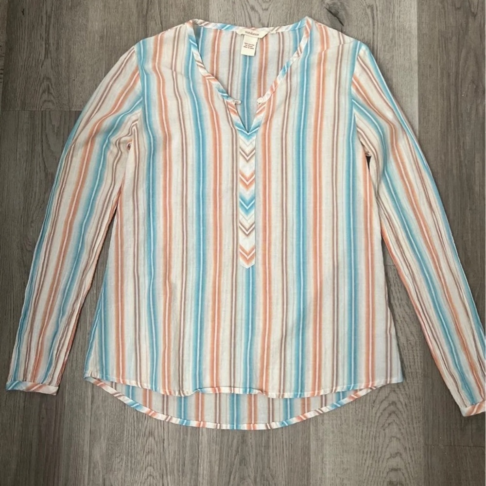 Sundance Striped Blouse Size Small